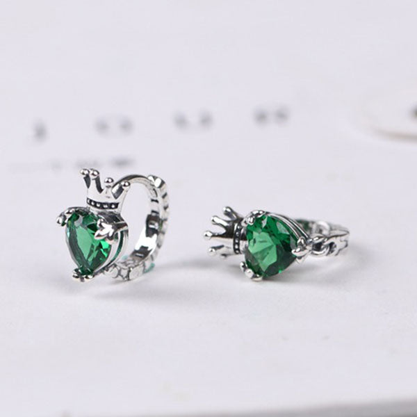 Elegant Crown 925 Sterling Silver Earrings Price A Pair