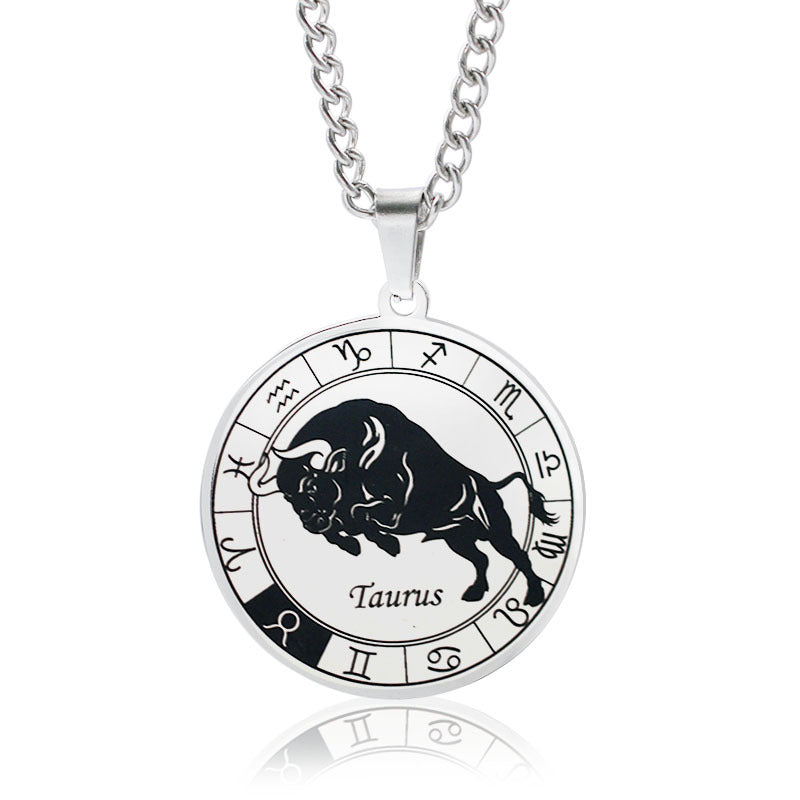 Simple Design Men's Zodiac Sign Necklace