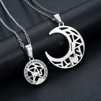 Fashion I Love You Letter Sun And Moon Couple Necklaces (Price A Pair)