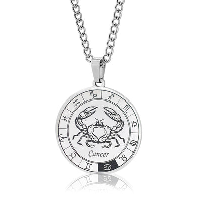 Simple Design Men's Zodiac Sign Necklace