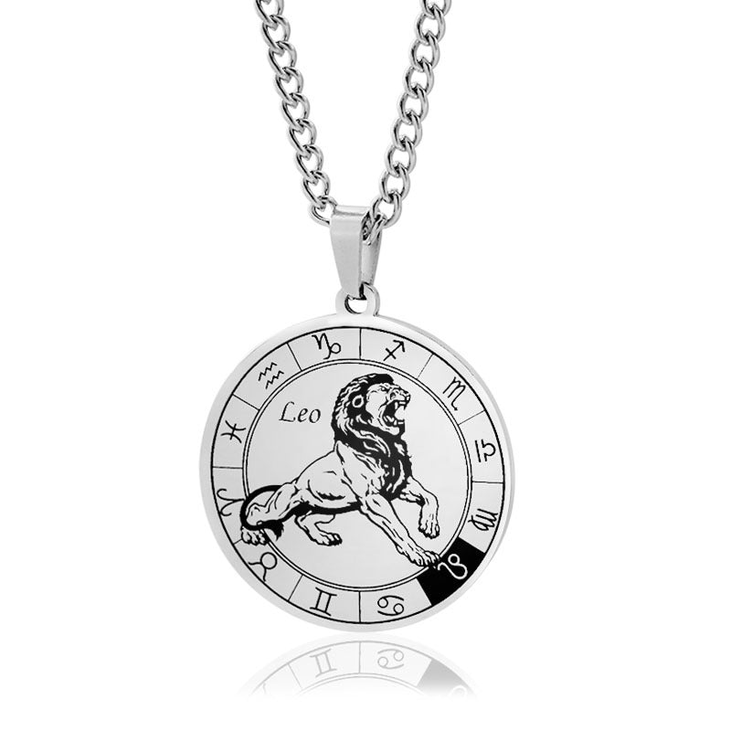 Simple Design Men's Zodiac Sign Necklace