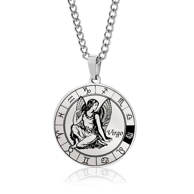 Simple Design Men's Zodiac Sign Necklace