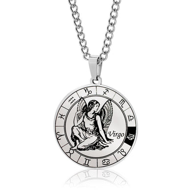 Simple Design Men's Zodiac Sign Necklace