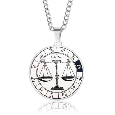 Simple Design Men's Zodiac Sign Necklace