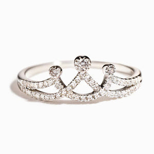 Gorgeous 925 Sterling Silver Crown Shape Ring