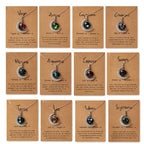 Fashion Zodiac Sign Long Chain Luminous Necklace