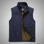 Simple Design Men's Vest With Velvet Inside