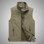 Simple Design Men's Vest With Velvet Inside