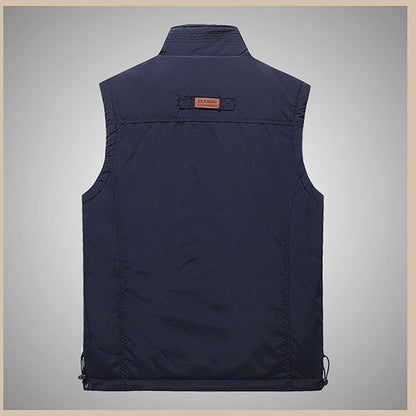 Simple Design Men's Vest With Velvet Inside