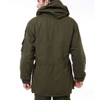 Classic Multi Pockets Men's Coat With Velvet Inside