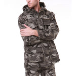Classic Multi Pockets Men's Coat With Velvet Inside