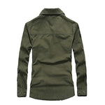 100% Cotton Airborne Army Style Long Sleeve Men's Shirt - Kingerousx