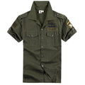 100% Cotton Airborne Army Style Stand Collar Men's T-Shirt - Kingerousx