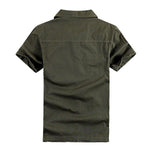 100% Cotton Airborne Army Style Stand Collar Men's T-Shirt - Kingerousx