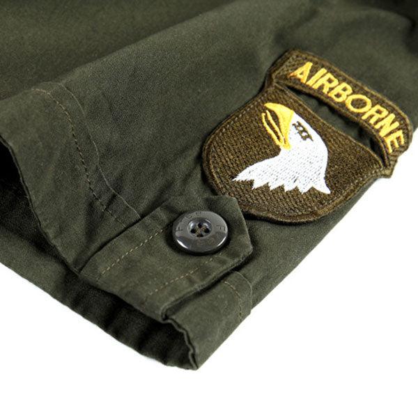 100% Cotton Airborne Army Style Stand Collar Men's T-Shirt - Kingerousx