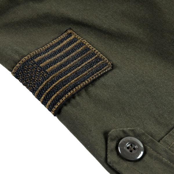 100% Cotton Airborne Army Style Stand Collar Men's T-Shirt - Kingerousx