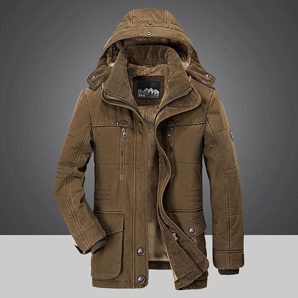 Fashion Men's Velevet Inside Coat With Cap