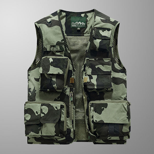 Fashion Men's Camouflage Multi-Pocket Vest For Outdoors