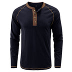 Daily Wear Men's Round Collar Henley Shirt US Size