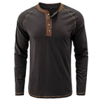 Daily Wear Men's Round Collar Henley Shirt US Size