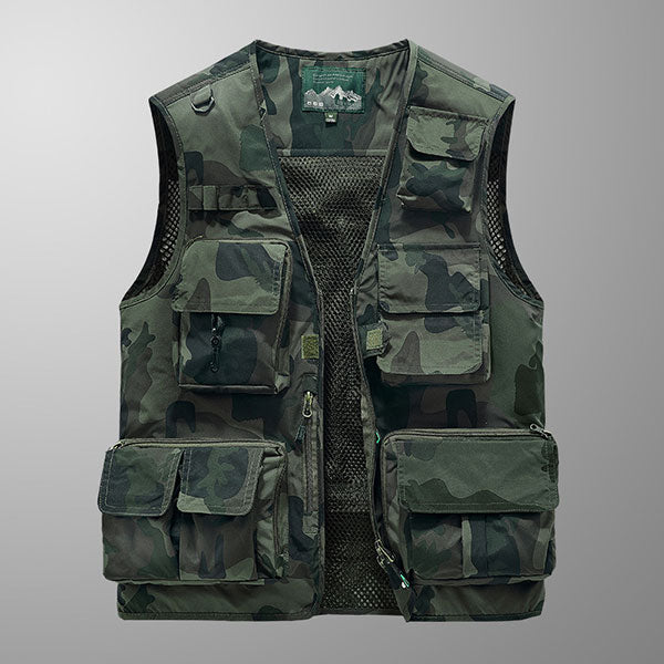 Fashion Men's Camouflage Multi-Pocket Vest For Outdoors