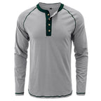 Daily Wear Men's Round Collar Henley Shirt US Size