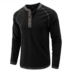 Daily Wear Men's Round Collar Henley Shirt US Size
