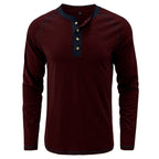 Daily Wear Men's Round Collar Henley Shirt US Size