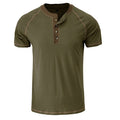 Daily Wear Men's Short Sleeve Henley Shirt US Size