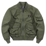 Fashion  Men's Army Style Bomber Jacket Solid Color