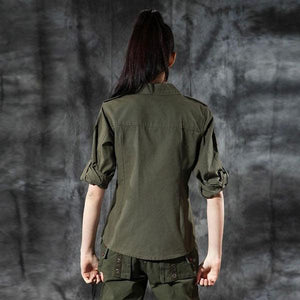 Airborne Army Style Long Sleeve Shirt - Kingerousx