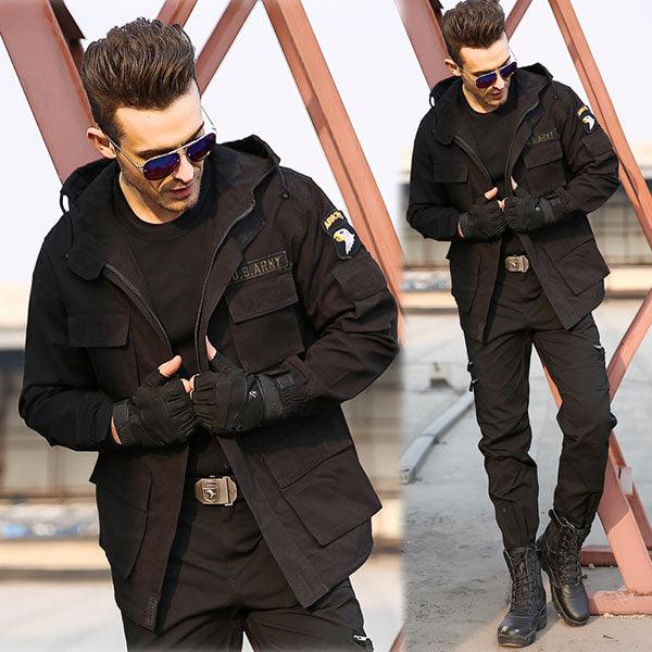 Army Style 100% Cotton Made Jacket For Autumn and Winter - Kingerousx