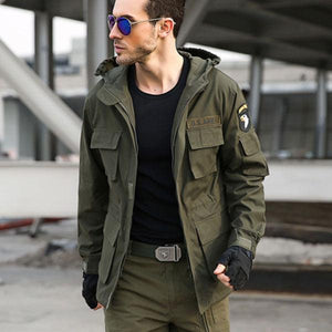 Army Style 100% Cotton Made Jacket For Autumn and Winter - Kingerousx