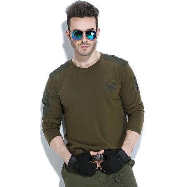 Army Style 100% Cotton Made Shirt For Autumn and Winter Wear - Kingerousx