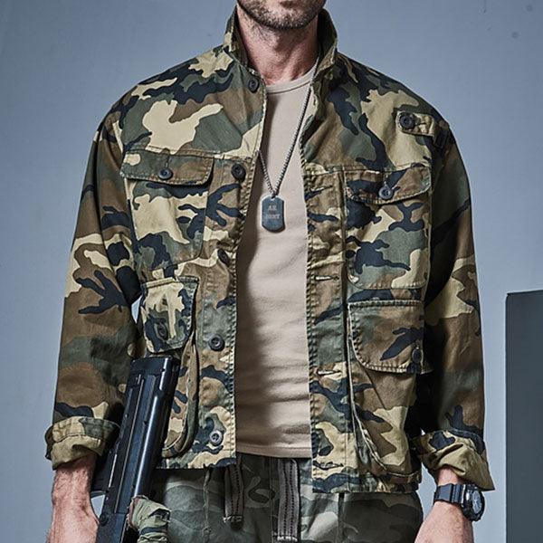 Army Style 100% Cotton Thick Heavy Causal Leisure Tank Jacket - Kingerousx