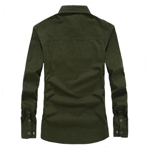 Army Style Causal Wear Men's Shirt - Kingerousx
