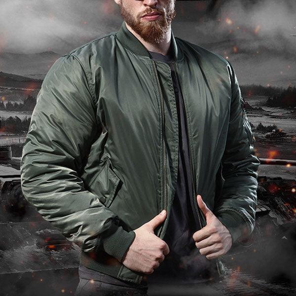 Army Style Daily Wear Men's Bomber Jacket Waterproof - Kingerousx