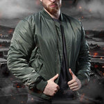 Army Style Daily Wear Men's Bomber Jacket Waterproof - Kingerousx