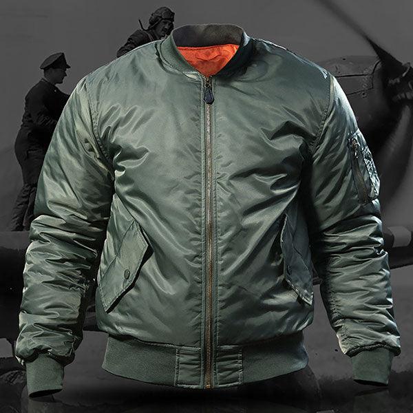 Army Style Daily Wear Men's Bomber Jacket Waterproof - Kingerousx