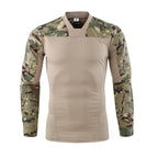 Army Style Men's V-Necklace Long Sleeve Shirt - Kingerousx