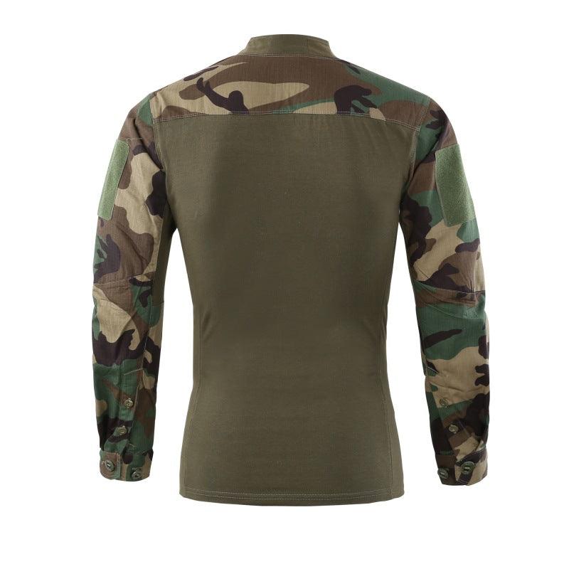 Army Style Men's V-Necklace Long Sleeve Shirt - Kingerousx
