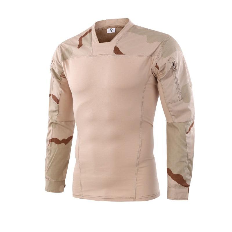 Army Style Men's V-Necklace Long Sleeve Shirt - Kingerousx