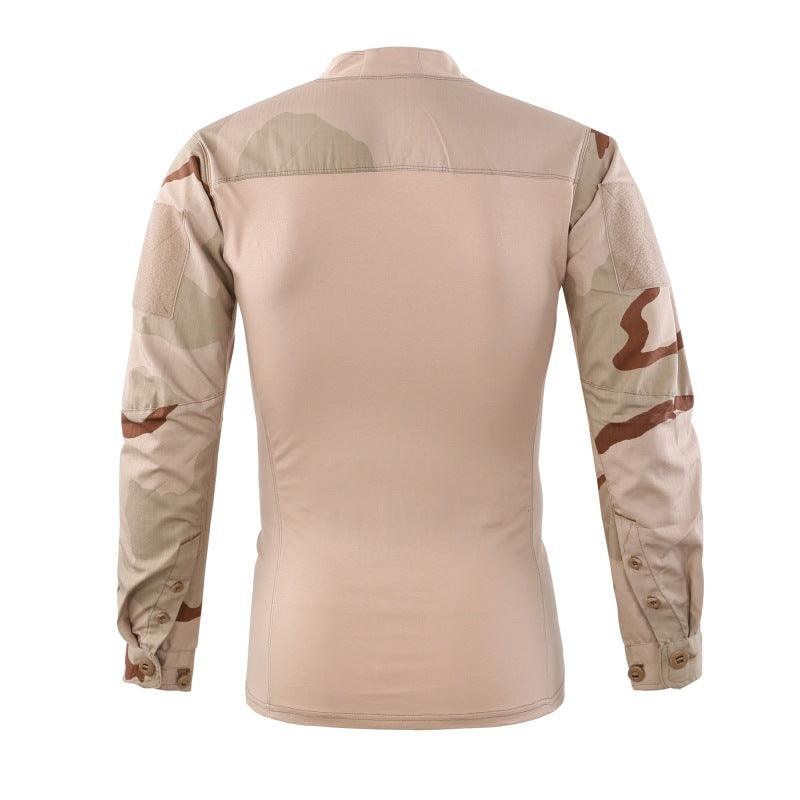 Army Style Men's V-Necklace Long Sleeve Shirt - Kingerousx