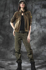 Army Style Women T-Shirt Coat - Kingerousx