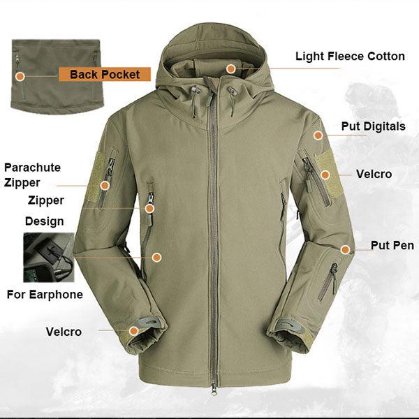 Classic Shark Skin Men's Tactical Jacket - Kingerousx