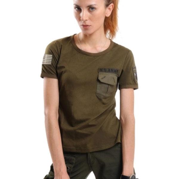 Classic US Army Style Women T-Shirt - Kingerousx