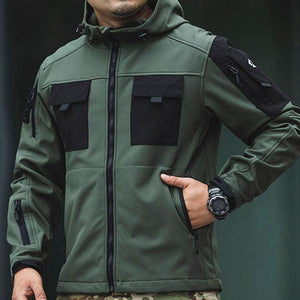 Fashion Multi-Pocket Men's Jacket With Back Hat - Kingerousx