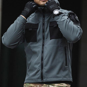 Fashion Multi-Pocket Men's Jacket With Back Hat - Kingerousx