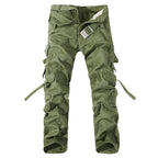 Fashion Multi-Pocket Solid Mens Cargo Pants Size 28-40 - Kingerousx