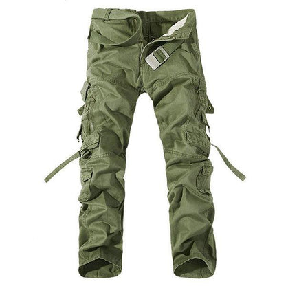 Fashion Multi-Pocket Solid Mens Cargo Pants Size 28-40 - Kingerousx